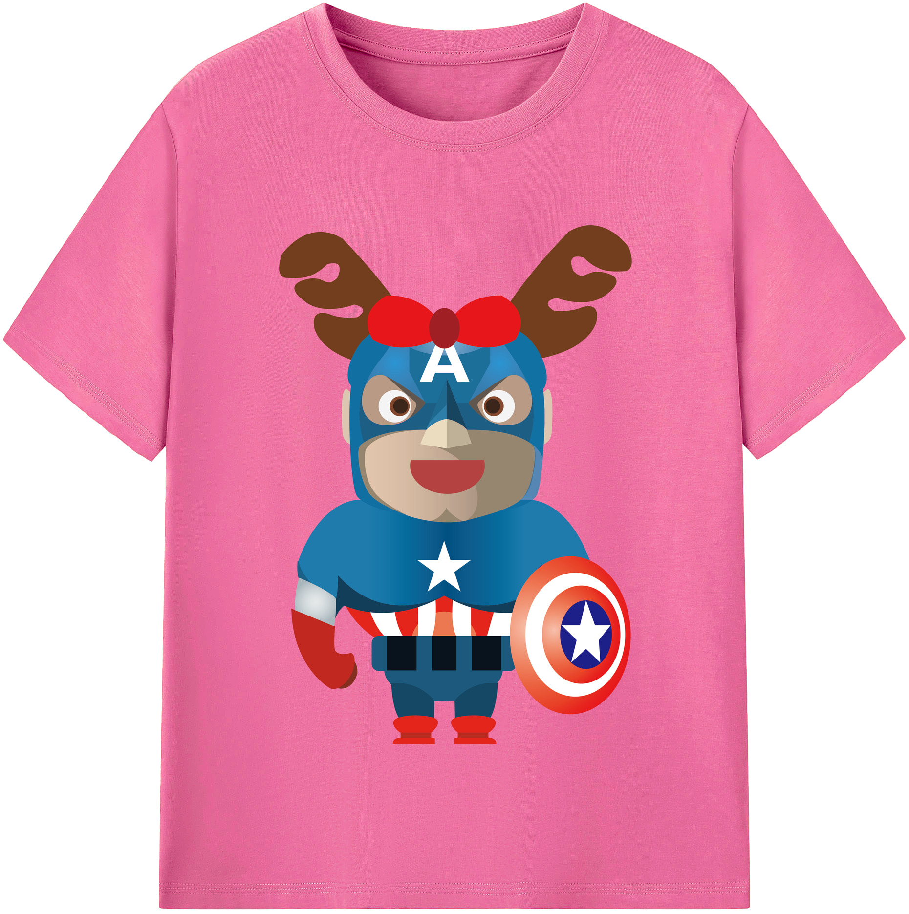 （画像用） アベンジャーズ The Avengers レディースカジュアルプリントTシャツ（綿100％）